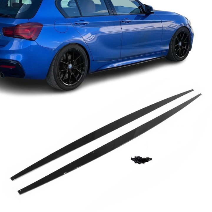 Performance Side Skirt Extensions set for BMW F20 / F21 (11-19), glossy black