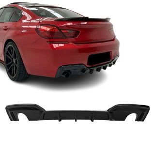 WR Rear Bumper Diffuser for BMW F06 / F12 / F13 (640i / 640d) M-Pack, glossy black — 3