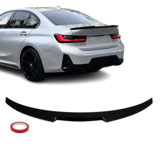 M4-style Trunk Spoiler for BMW G20 / G80 sedan, glossy black — 4