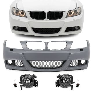 M-Pack Front Bumper for BMW E90 / E91 LCI (08-11), with clear fog lights — 1