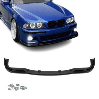 Front Bumper Lip H Look V2 For BMW E39 M Sport / M5, gloss black — 1