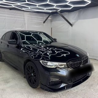 AC stila priekšējā bufera spoileris BMW G20 / G21 PRE-LCI (18-22), spīdīgi melns — 4