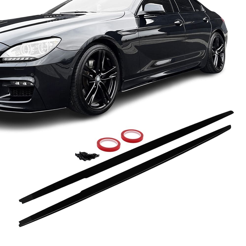 WR Side Skirt Extensions set for BMW F06 Gran Coupe , glossy black