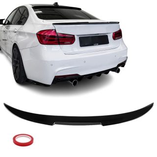 M4 stila bagāžnieka spoileris BMW F30 / F80 (11-18), spīdīgi melns — 4