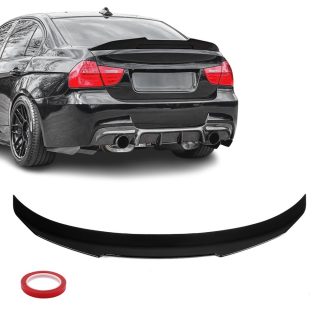 PSM stila bagāžnieka spoileris BMW E90, spīdīgi melns — 3