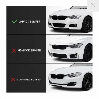 Priekšējāis bampera Splitteris BMW F30 / F31 (2011–2019) — 4