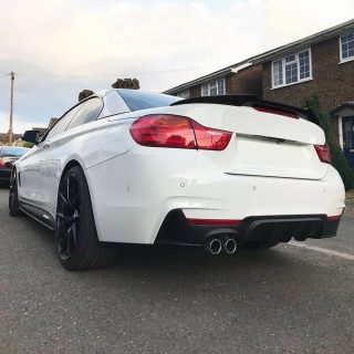 M4 stila bagāžnieka spoileris BMW F33/F83, spīdīgi melns — 3