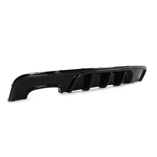 WR aizmugurējā bufera difuzors BMW E82 / E88 M-Pack, spīdīgi melns — 1