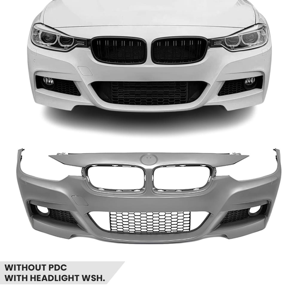 M-Pack Front Bumper for BMW F30 / F31, without PDC, with headlight washer holes