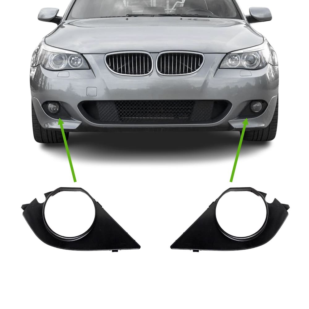 Fog light Trims / Covers set for BMW E60 / E61 with M-Tech / M-Pack front bumper