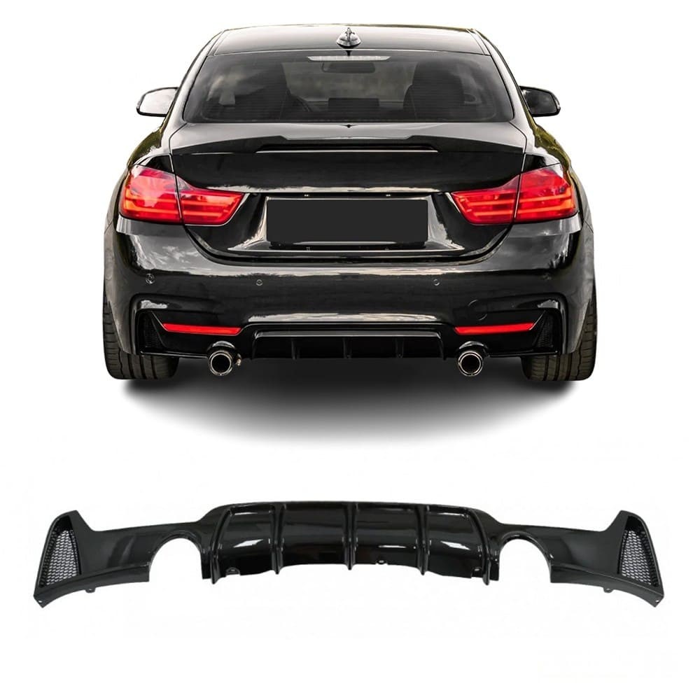 Performance rear bumper Diffuser for BMW F32 / F33 / F36 M-Pack 435/440, glossy black