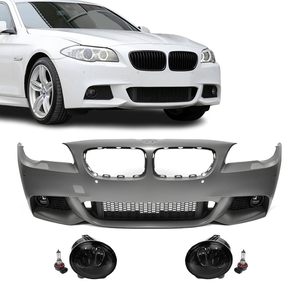 M-Pack Front Bumper for BMW F10 / F11 PRE-LCI (10-13), with smoked fog lights