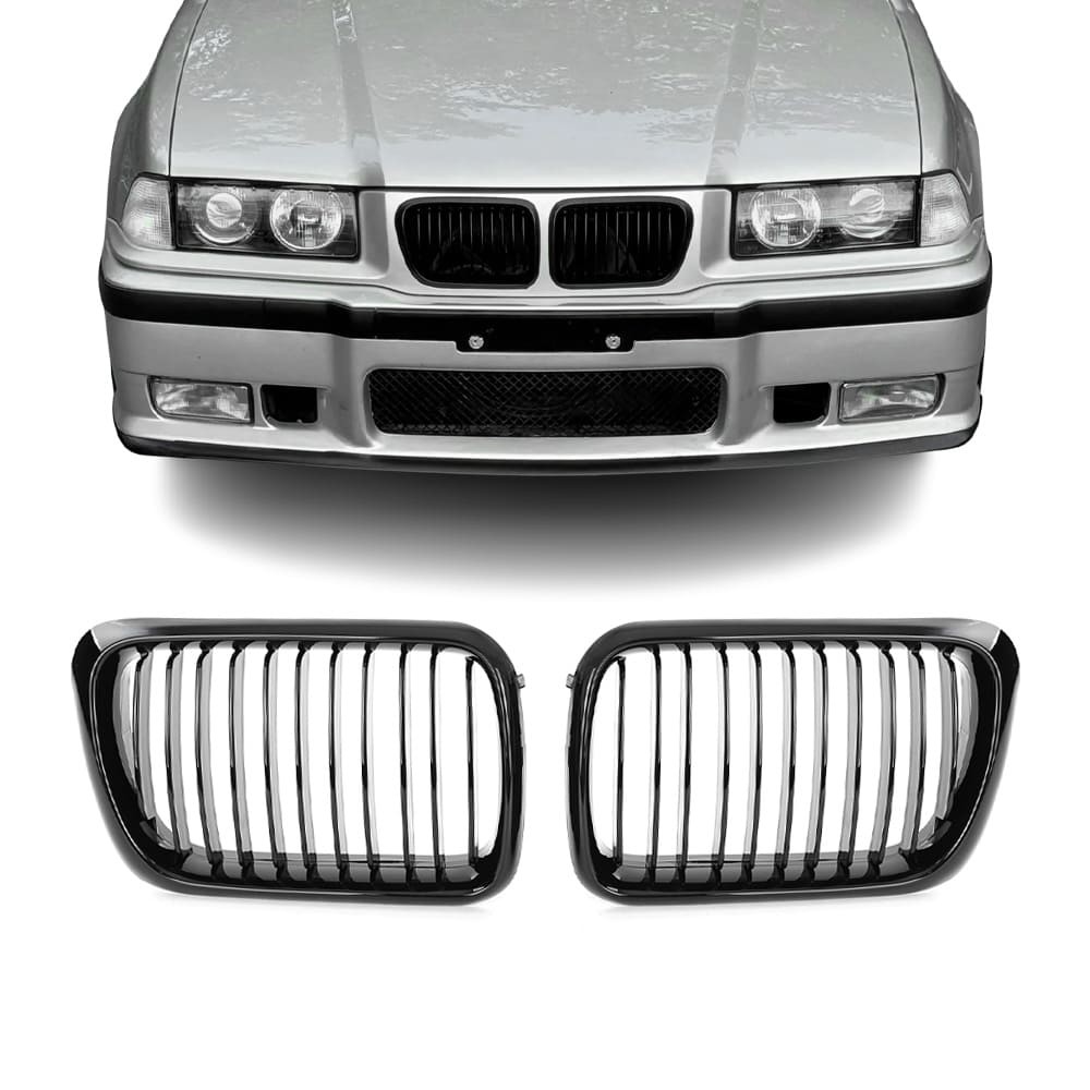 M3 style Kidney Grille for BMW E36 facelift (96-99), glossy black