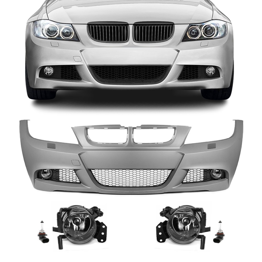 M-Pack LCI-look Front Bumper for BMW E90 / E91 PRE-LCI (05-08), with clear fog lights
