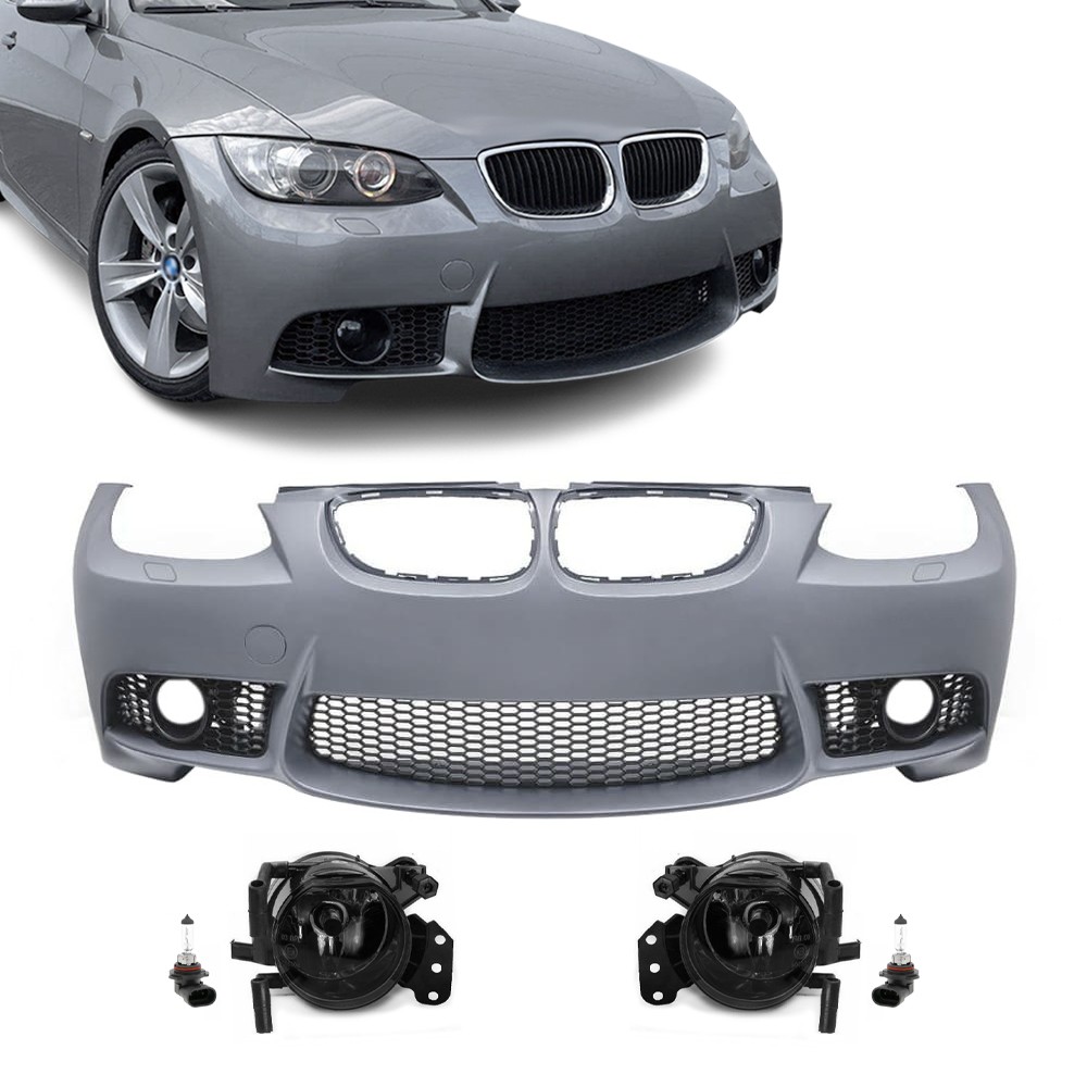 M3 style Front Bumper for BMW E92 / E93 (06-10), with smoked fog lights