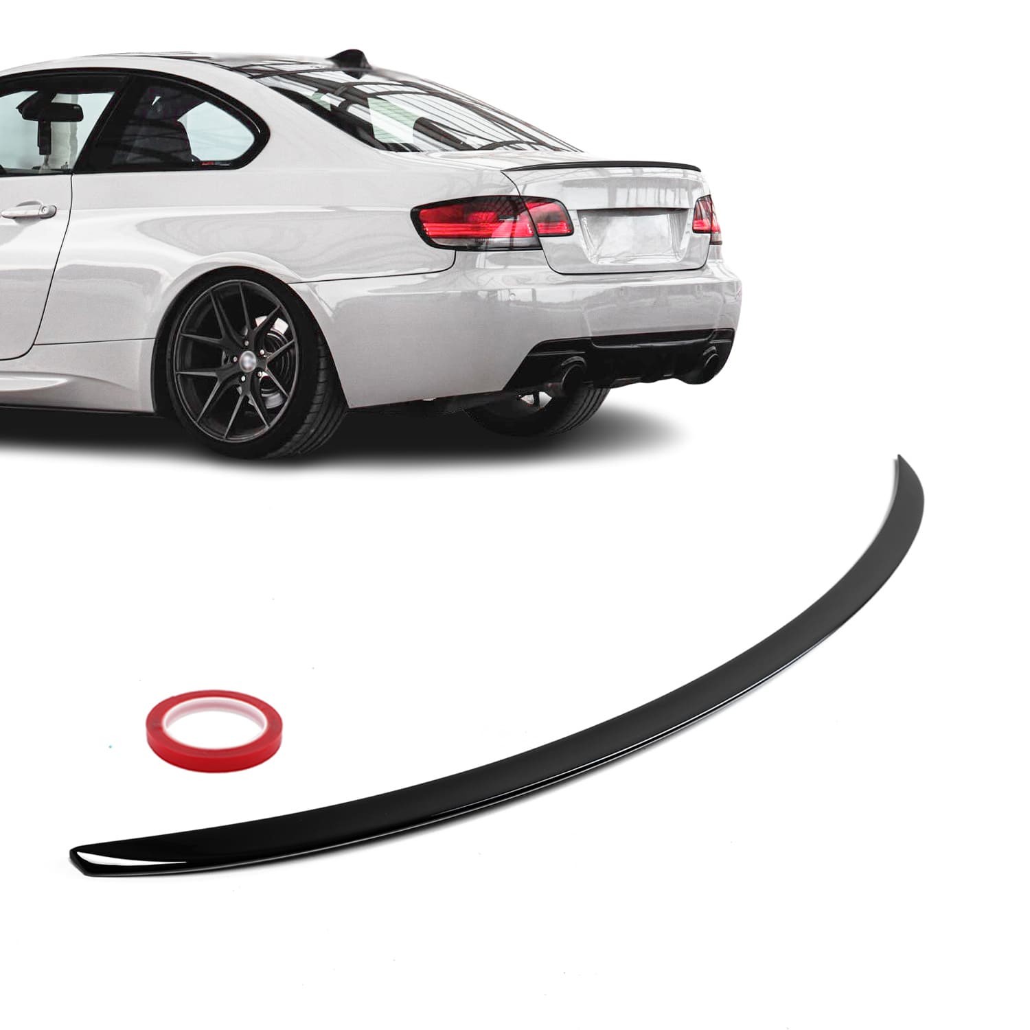 M3 style Trunk Spoiler for BMW E92 Coupe, glossy black (06-13)